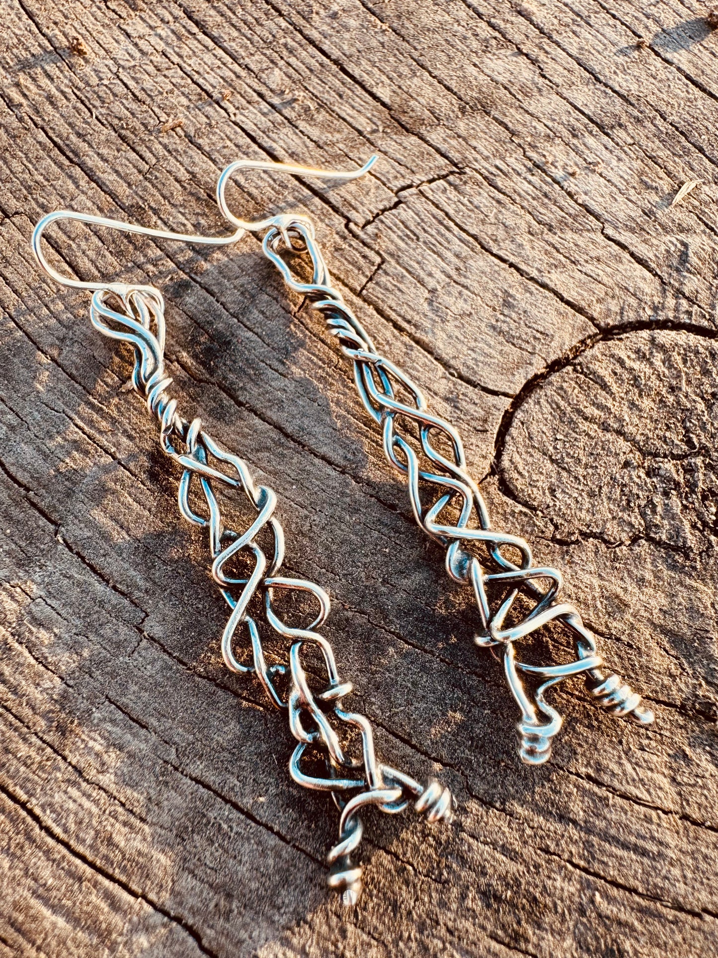 Twisted vines Sterling silver Earrings