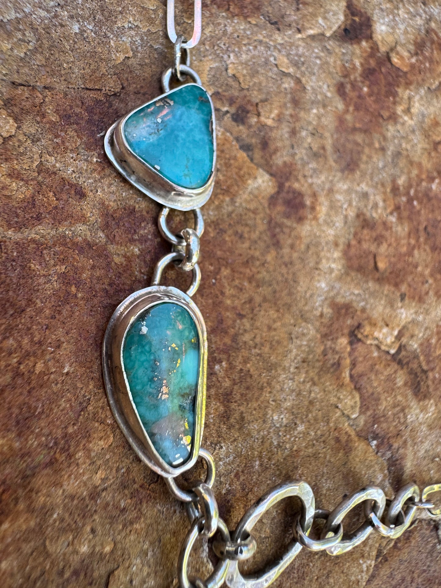 Feather and Sky Campitos Turquoise Statement Necklace