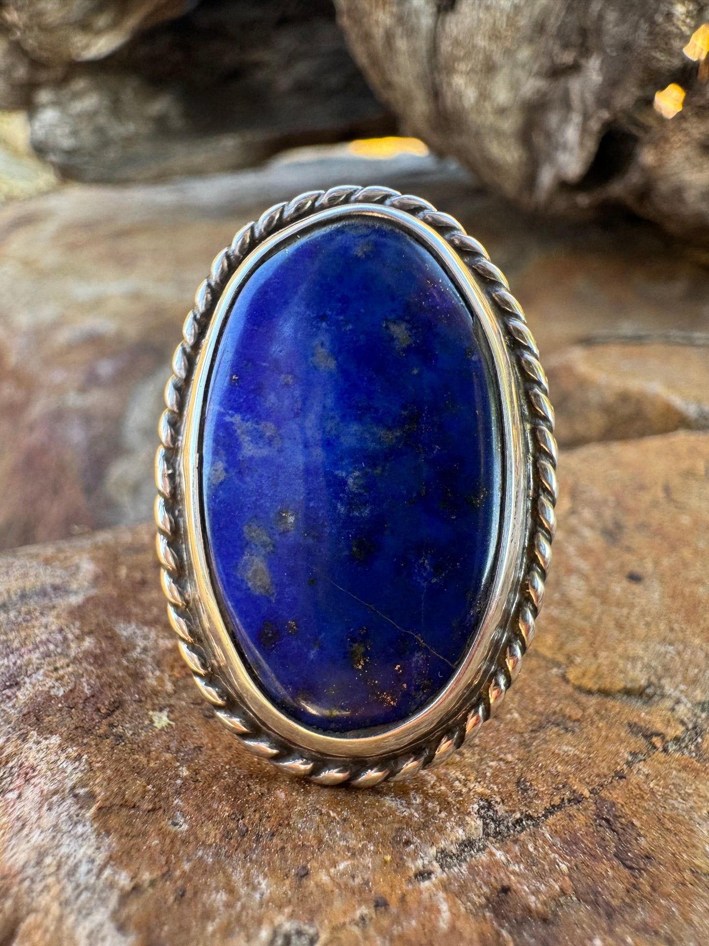 Royal Blue Lapis Lazuli Ring size 9
