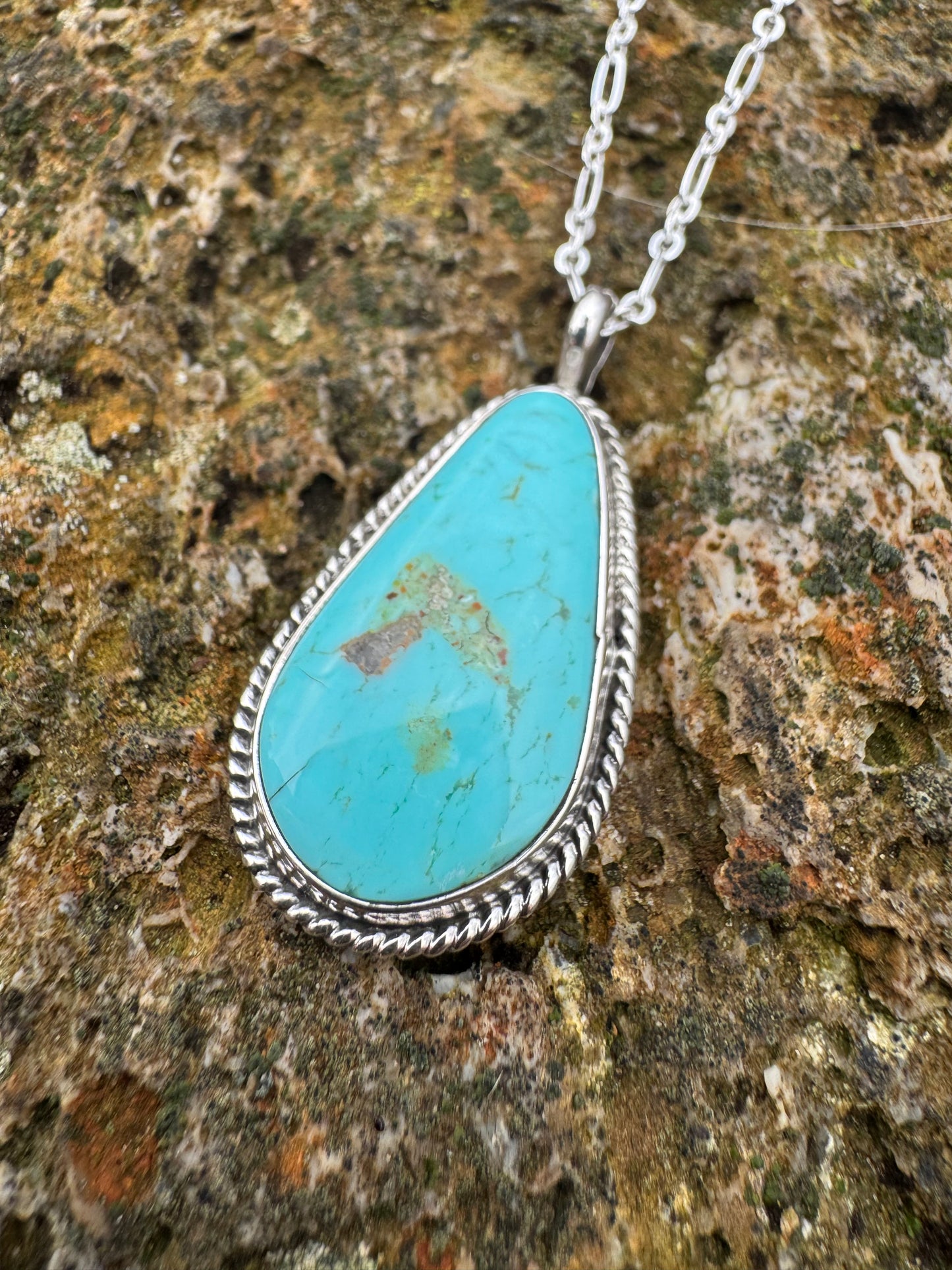 Tear drop Turquoise pendant