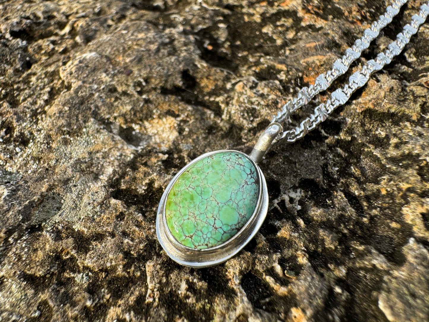 Green Sonoran Gold turquoise Mini Pendant