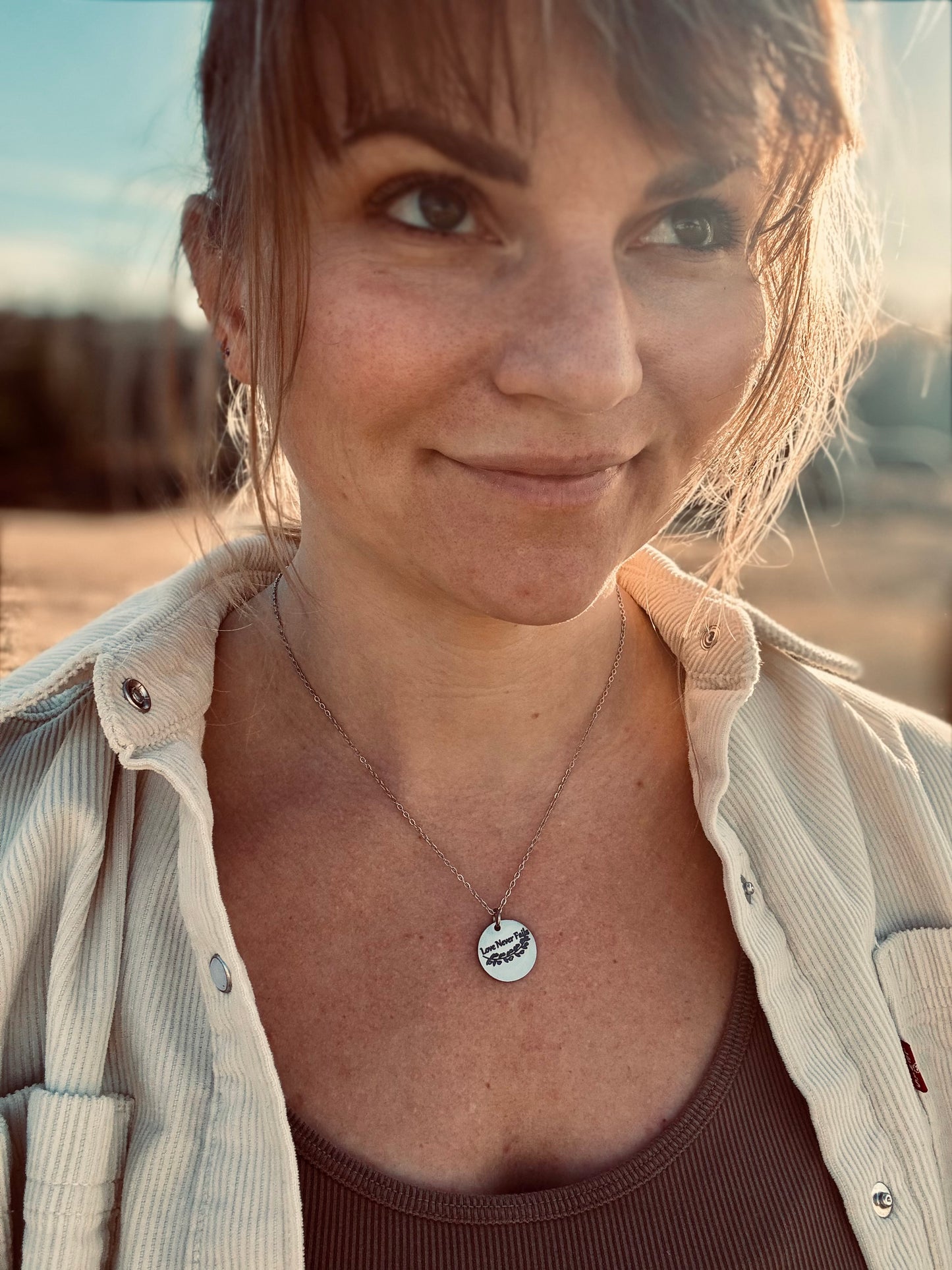 Love Never Fails Stainless Steel Necklace