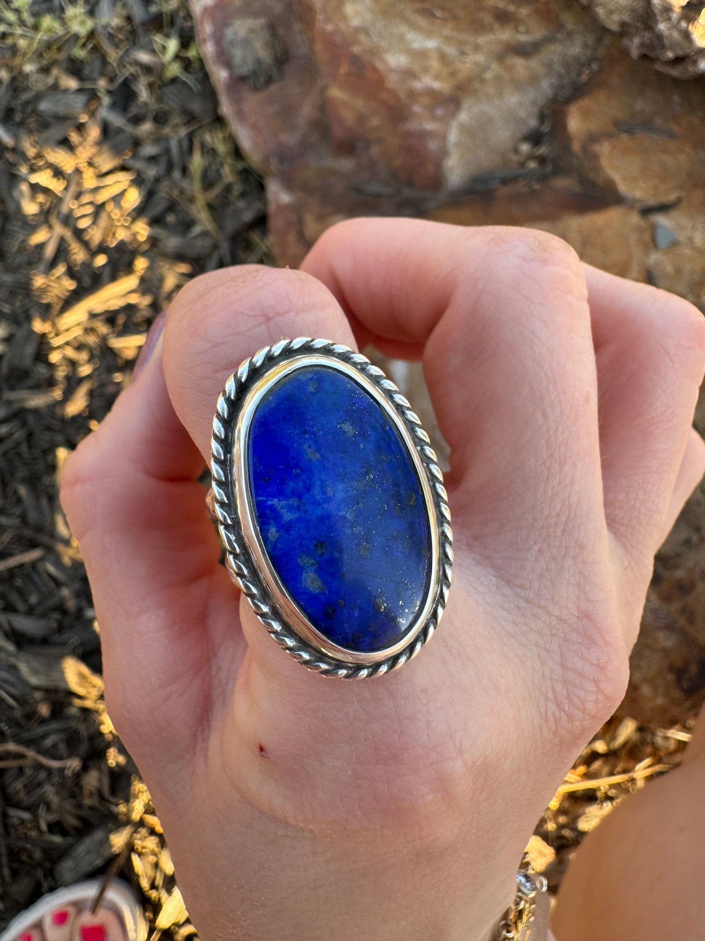 Royal Blue Lapis Lazuli Ring size 9