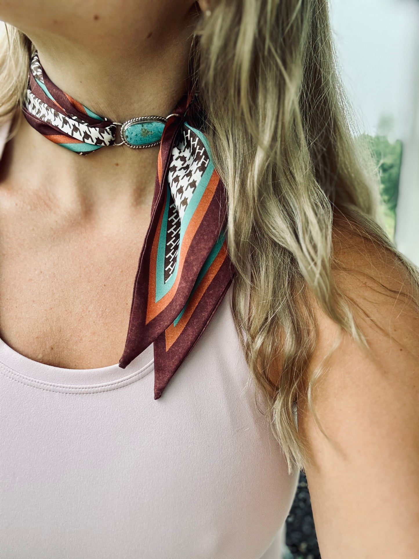 Tyrone Turquoise Twilly Tie Slide Set