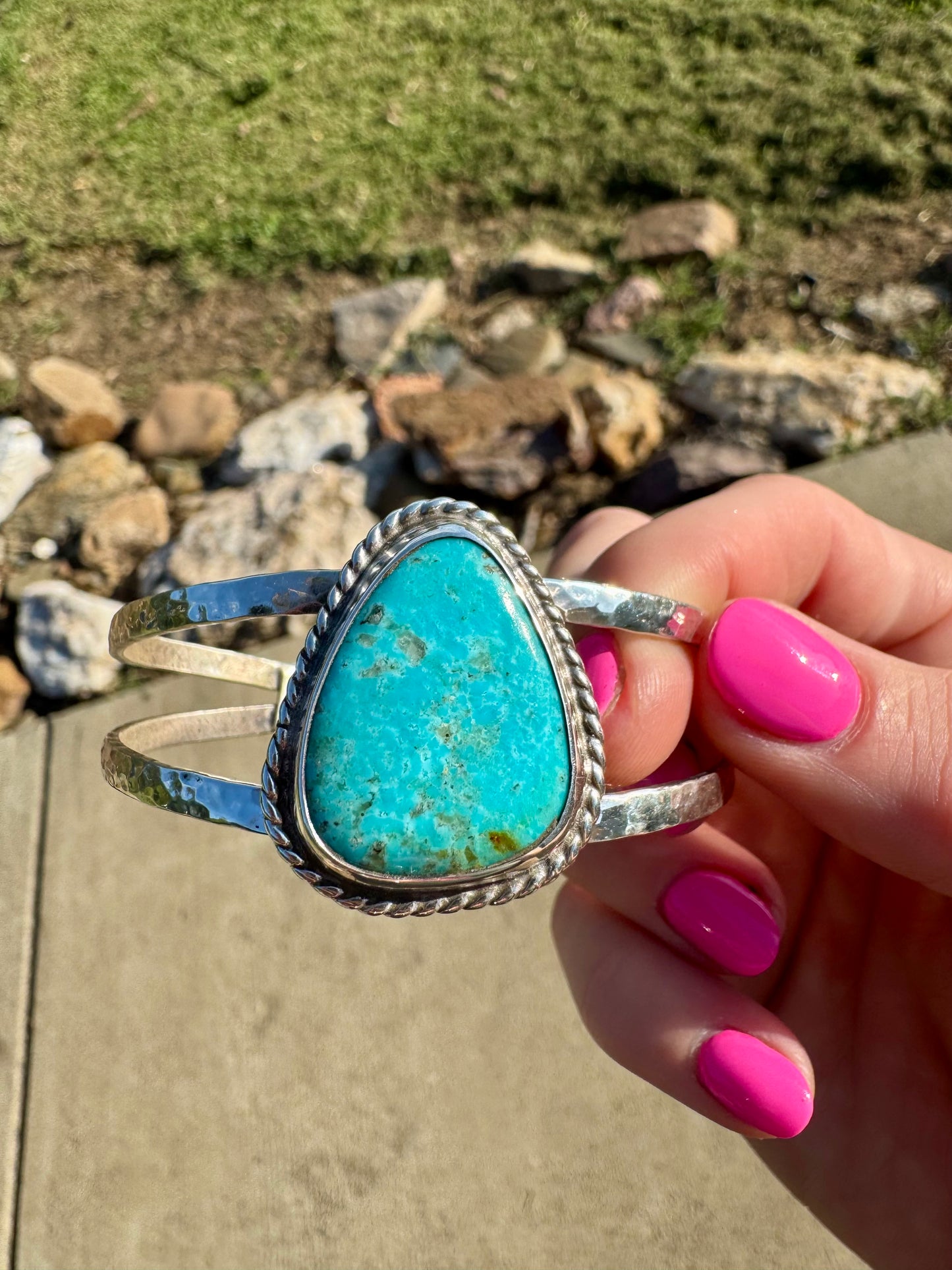 Kingman turquoise cuff bracelet