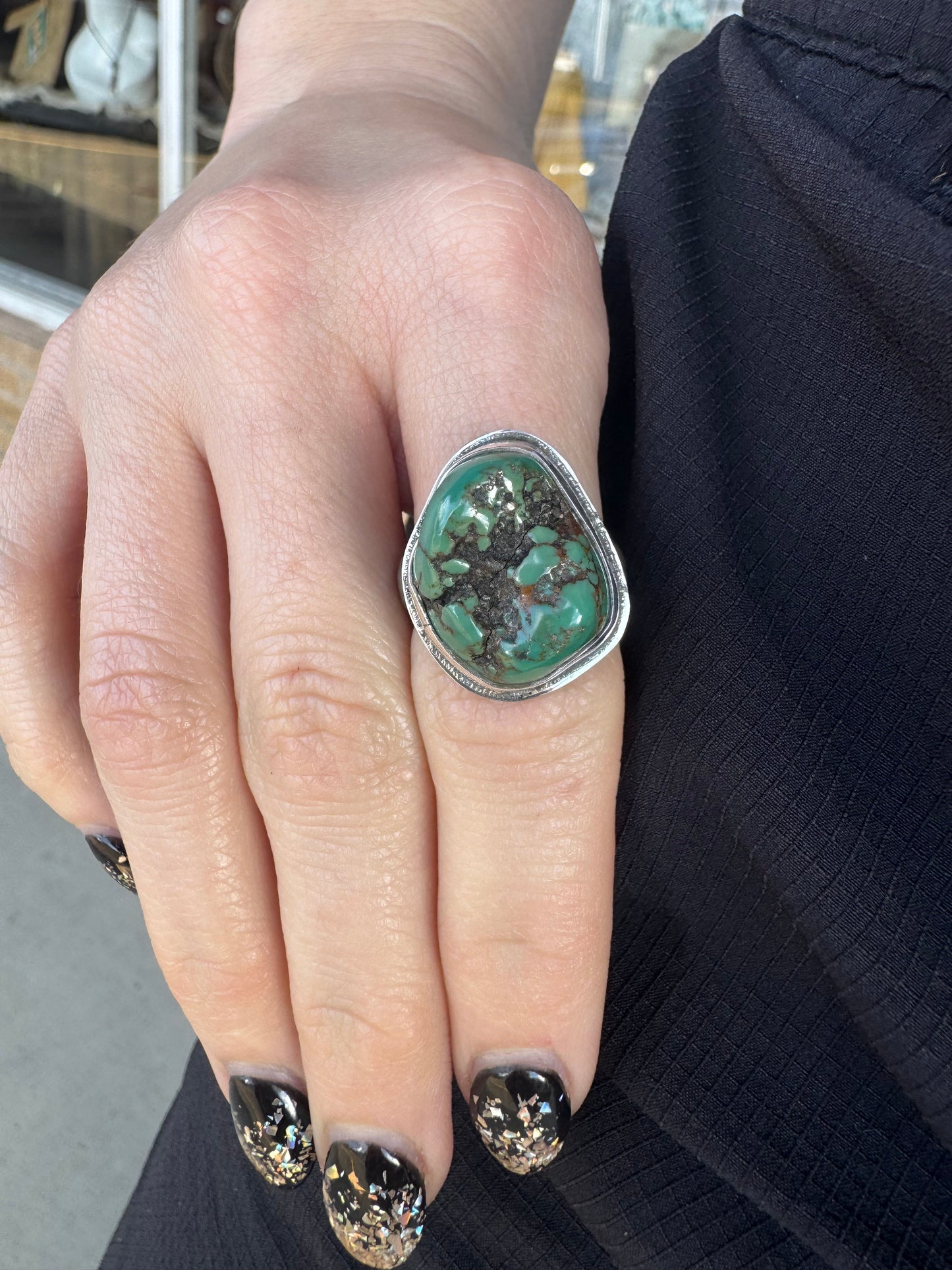 Nugget turquoise ring size 7.5