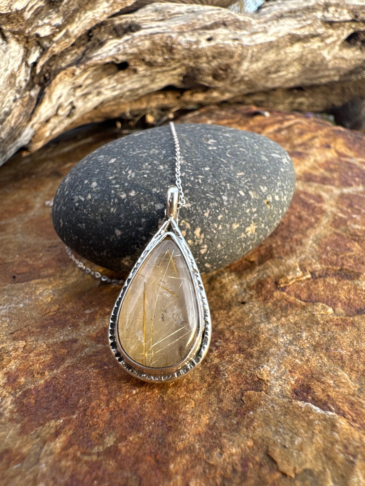 Rutilated quartz Necklace