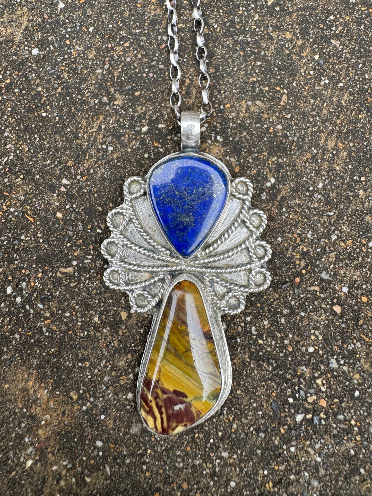 Lapis and Jasper Fancy Pendant