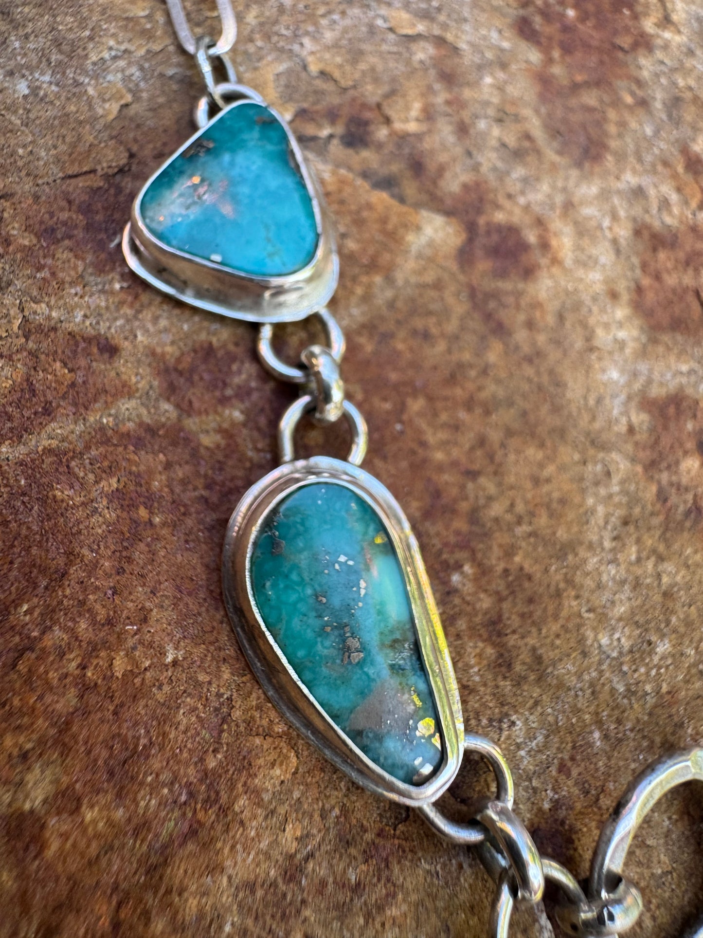 Feather and Sky Campitos Turquoise Statement Necklace
