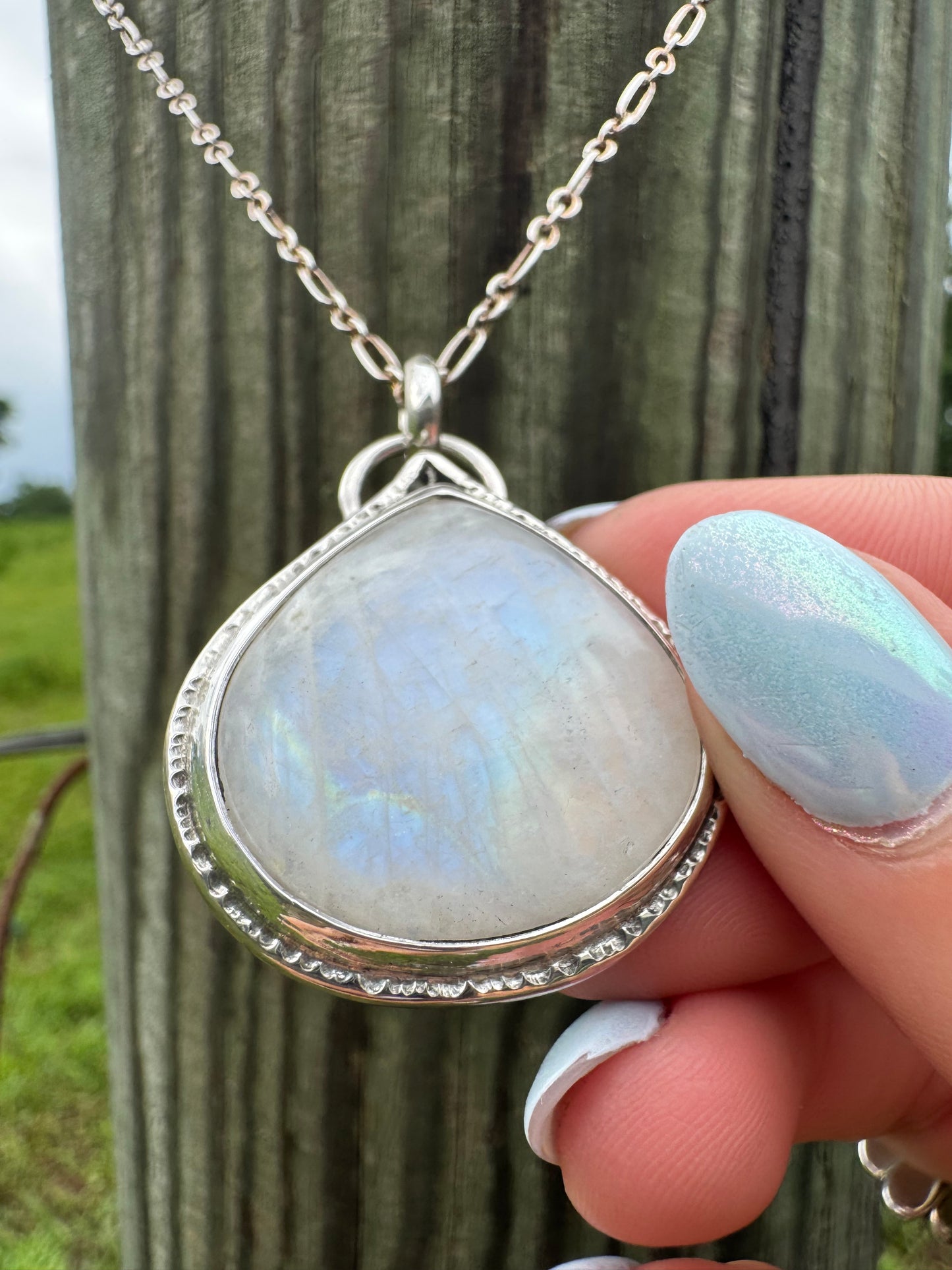 Moonstone Pear Pendant