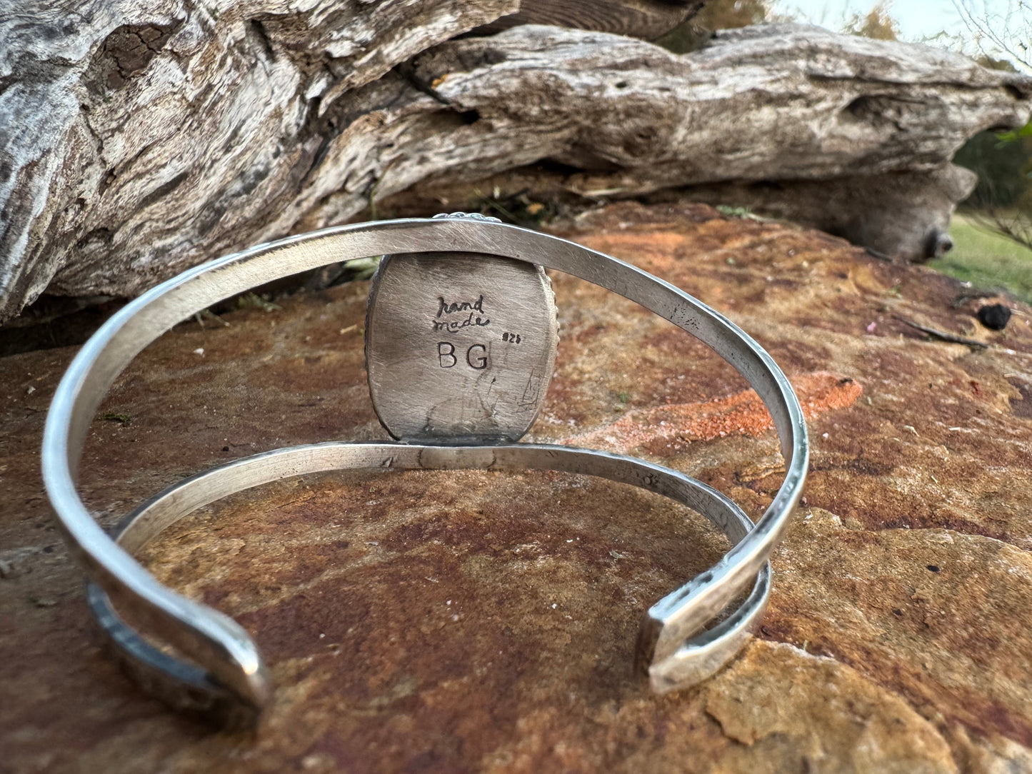 Oval Tyrone turquoise cuff bracelet