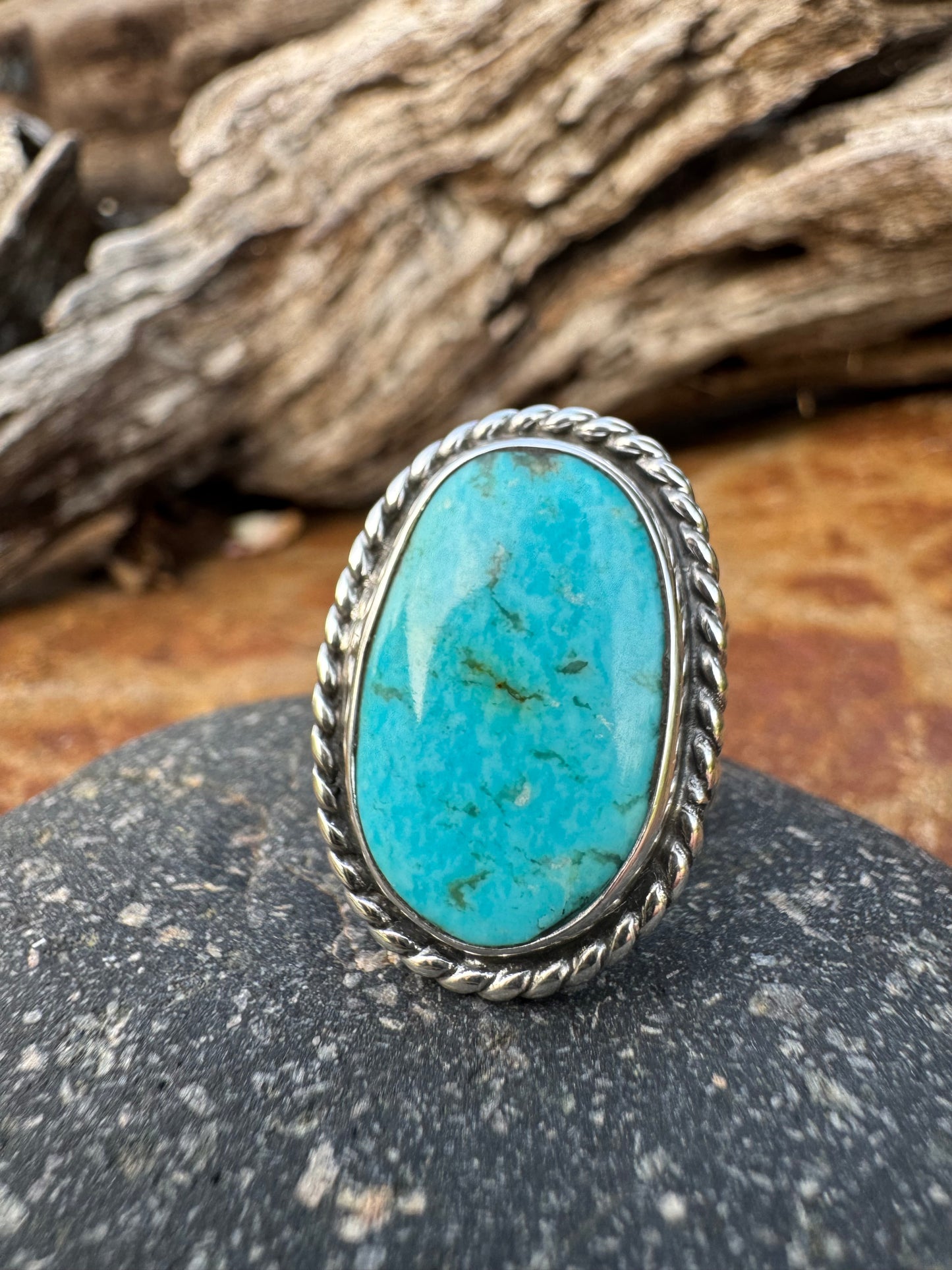 Classic Tyrone Turquoise Ring size 8