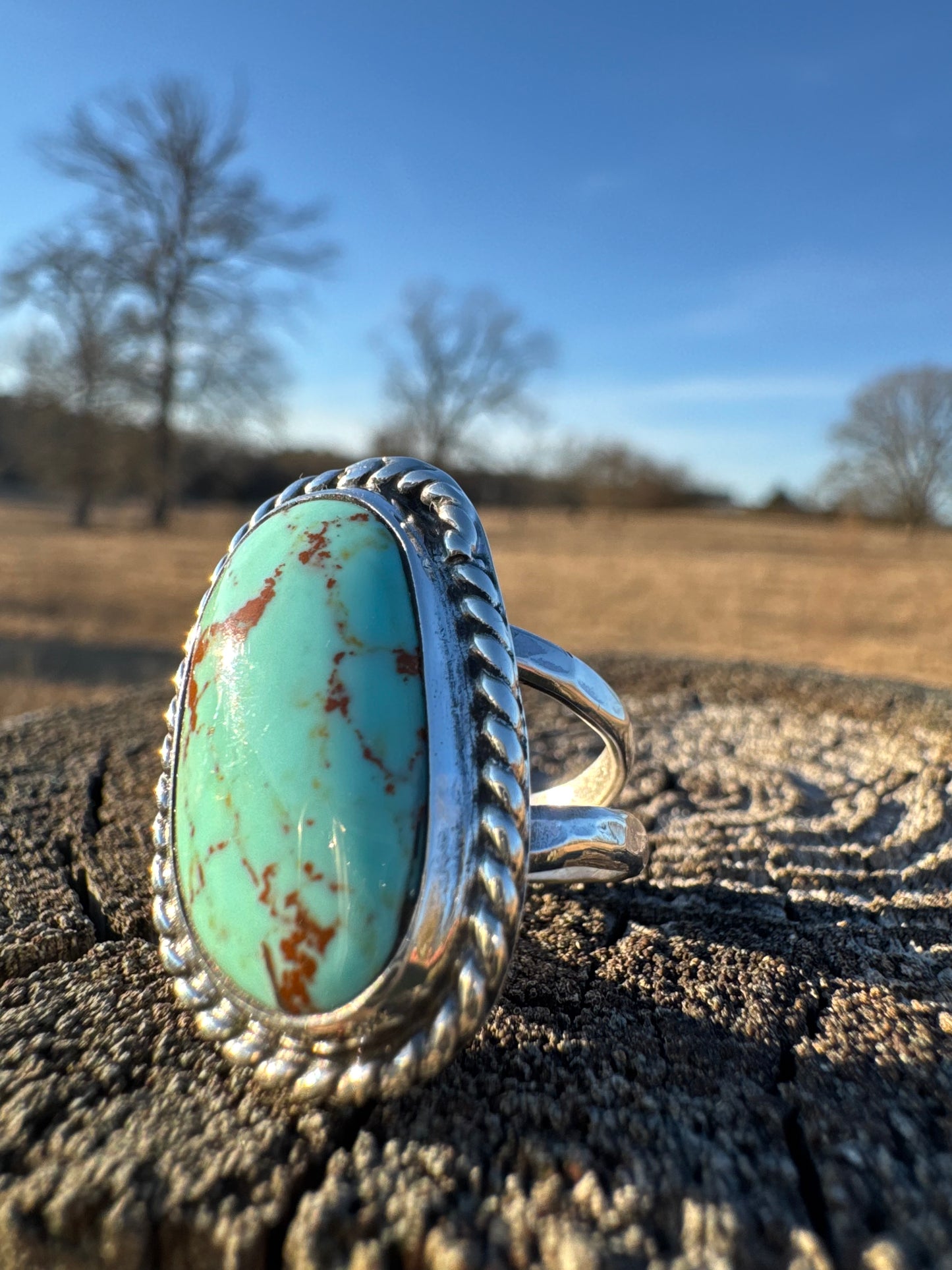 Light blue Tyrone Turquoise ring size 7