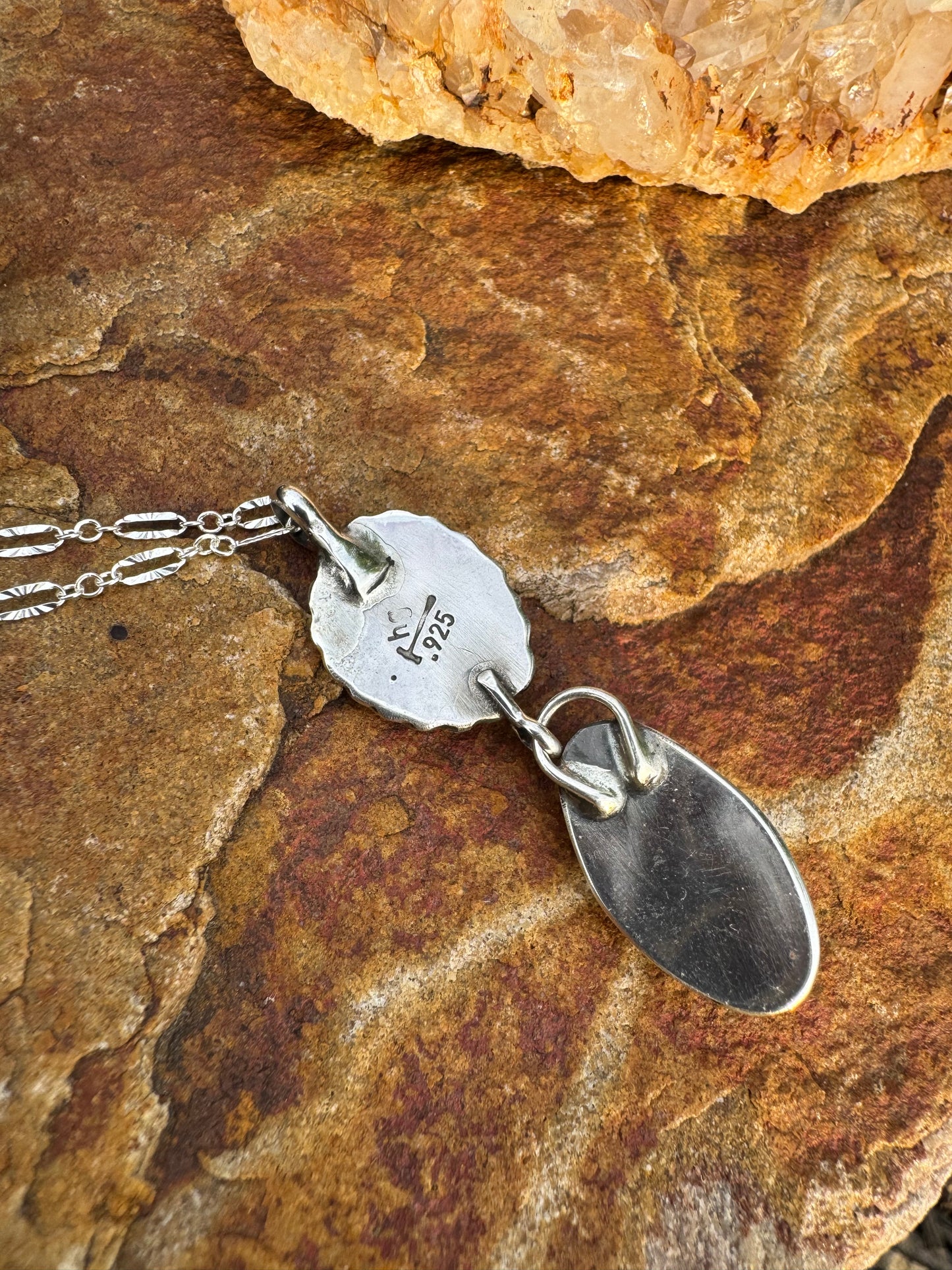 Handmade concho Turquoise pendant