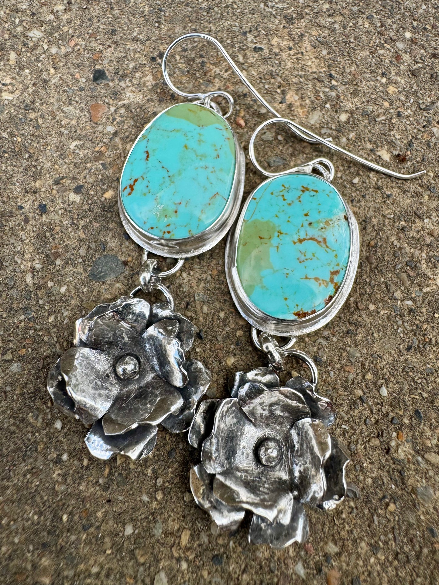 Tyrone turquoise Flower Earrings