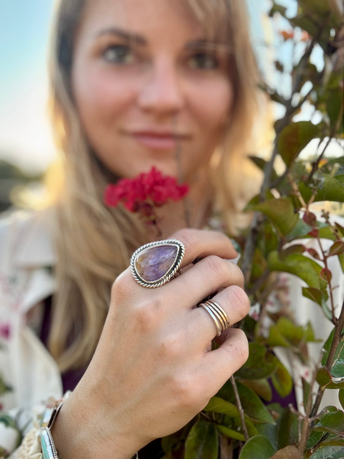 Ametrine Teardrop Ring size 9.5