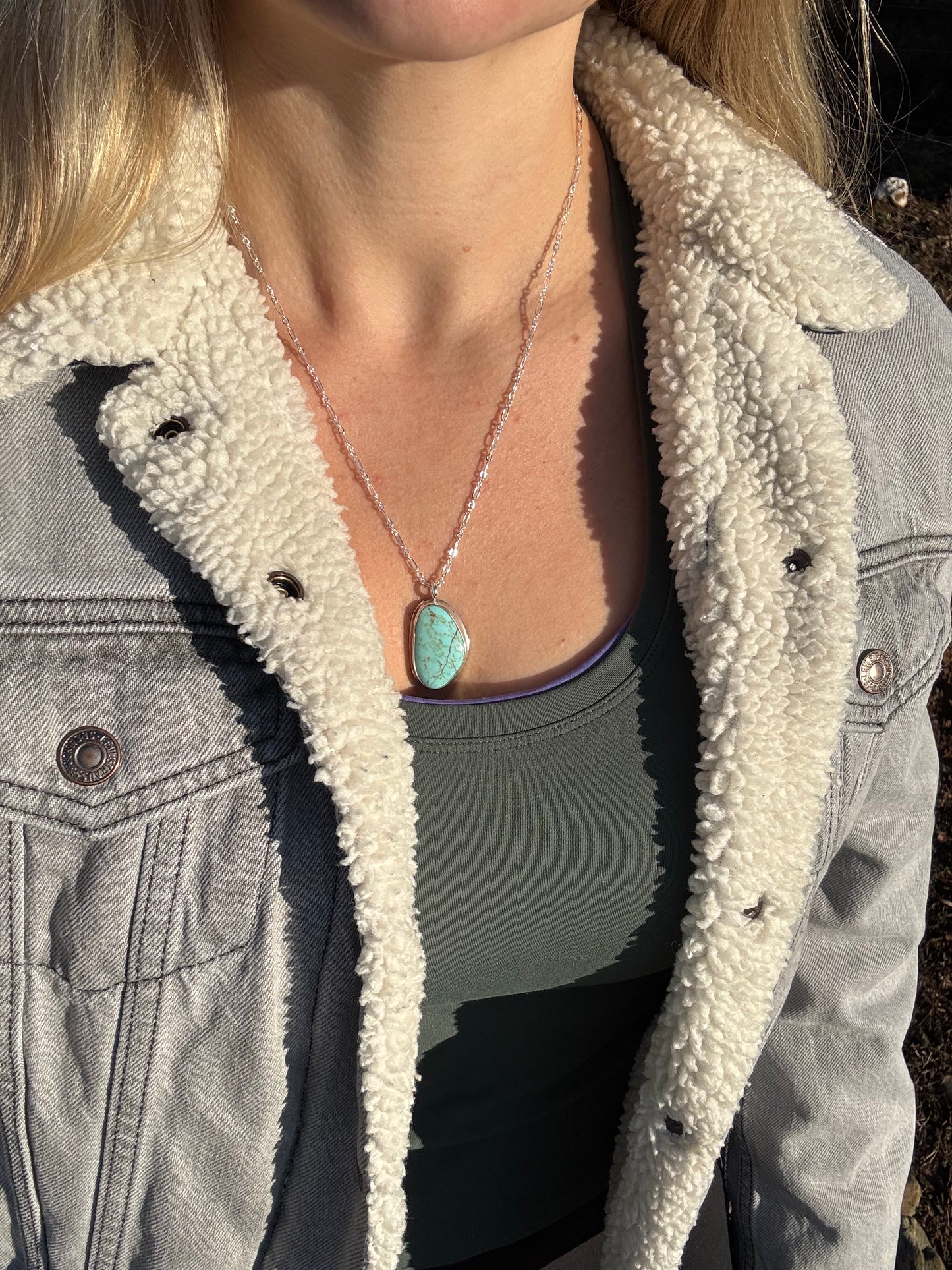 Tyrone Turquoise light blue pendant