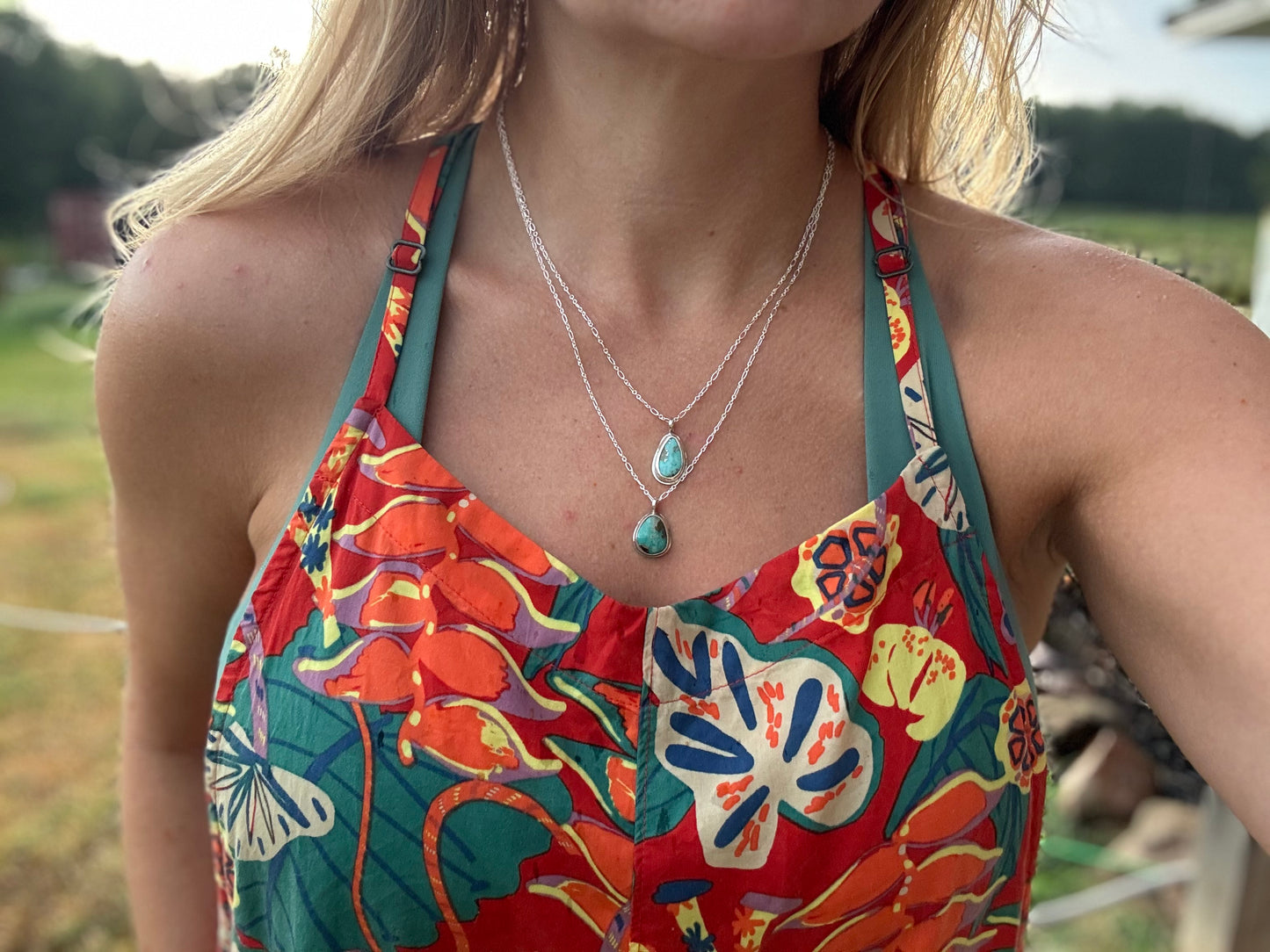 Light Blue Campitos Turquoise Pendant