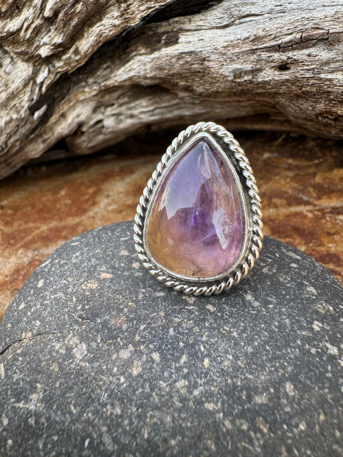 Ametrine Teardrop Ring size 9.5