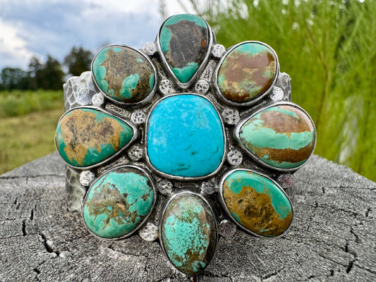 Tyrone turquoise Blossom cuff