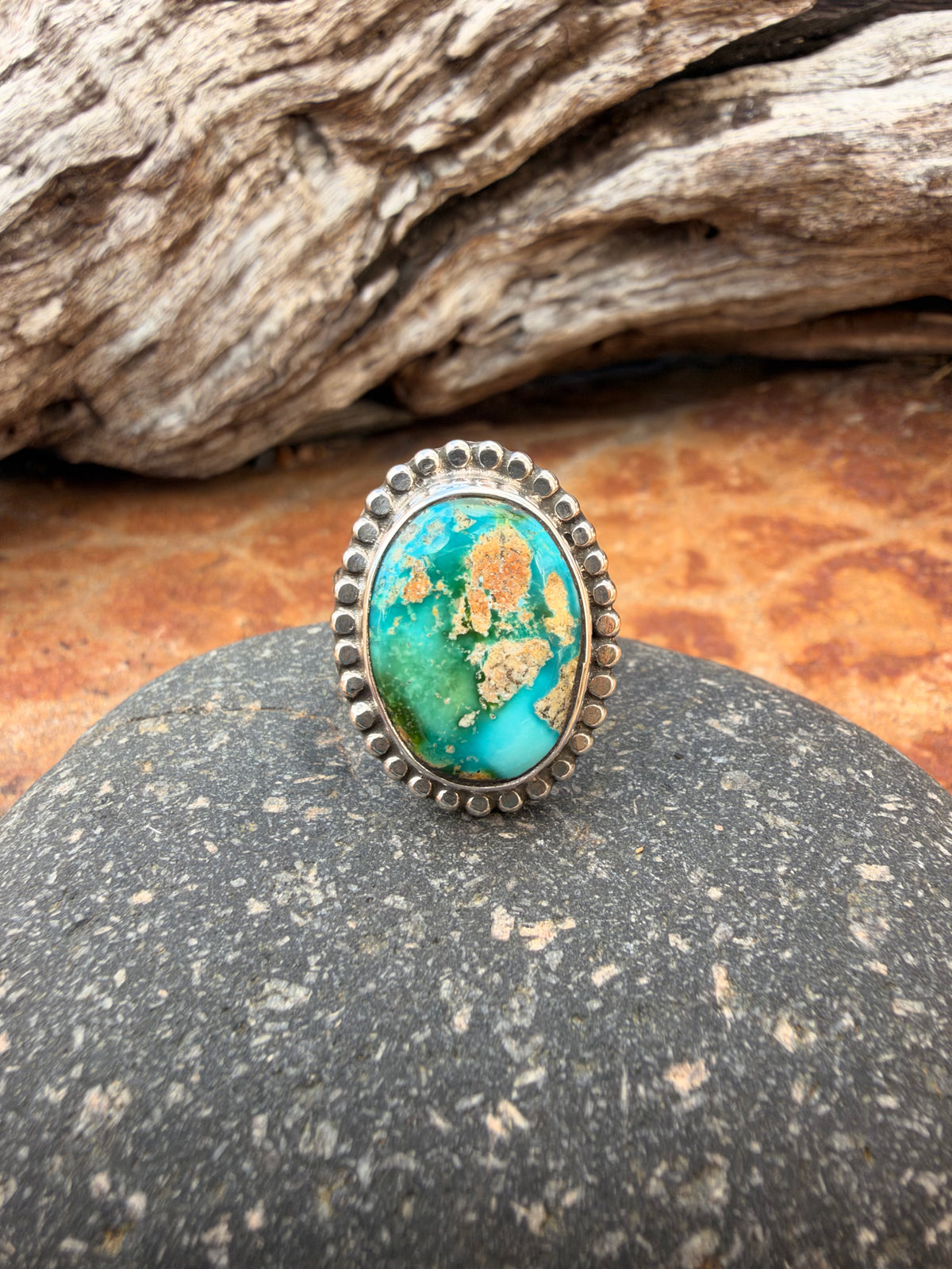 Oval Sonoran Gold turquoise Ring size 8