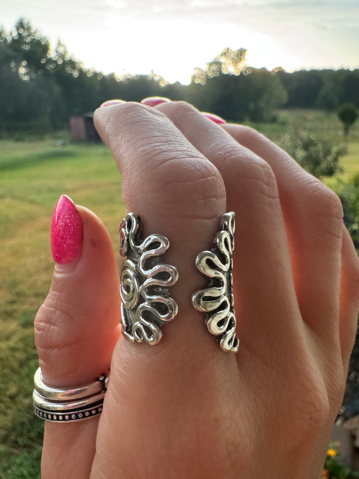 Twisted Bloom Ring Cuff