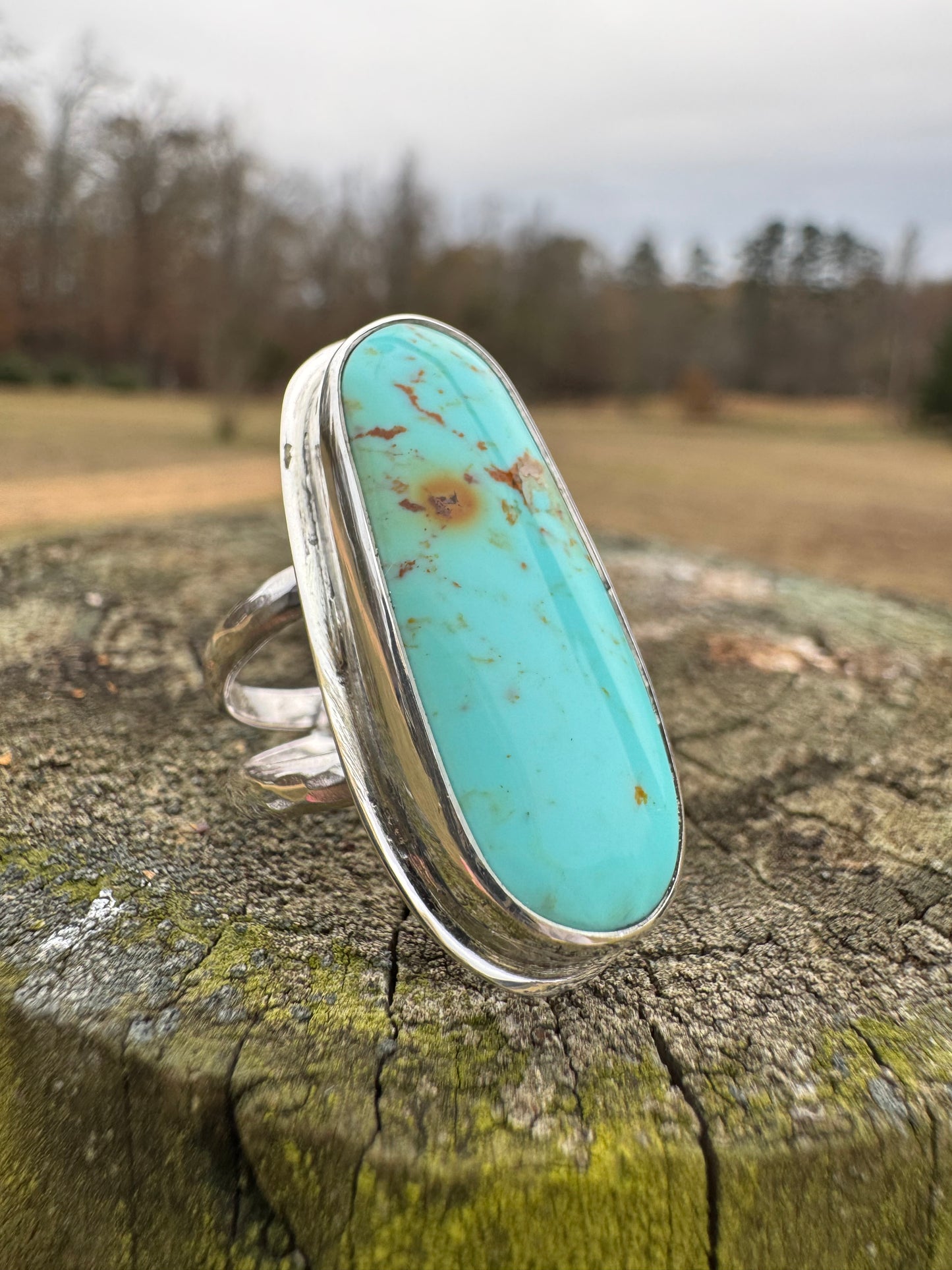 Light Blue Tyrone Turquoise Ring size 9