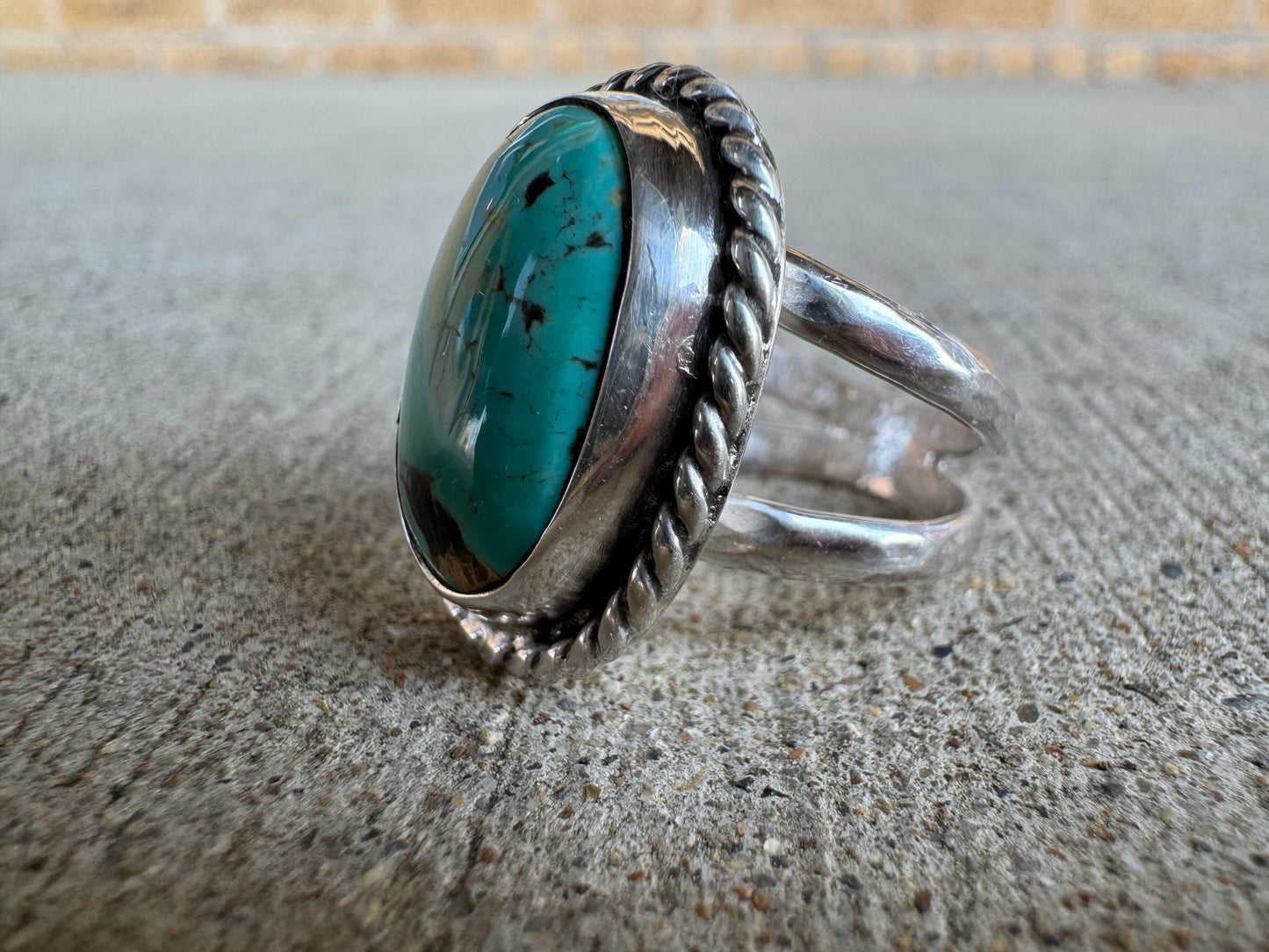 Green Tyrone turquoise ring size 8