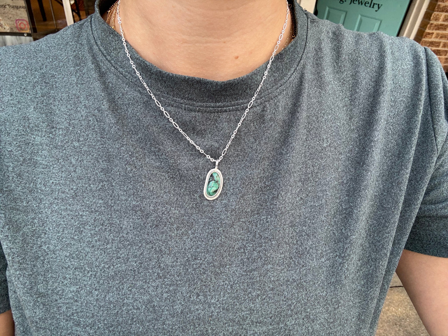 Turquoise dainty pendant