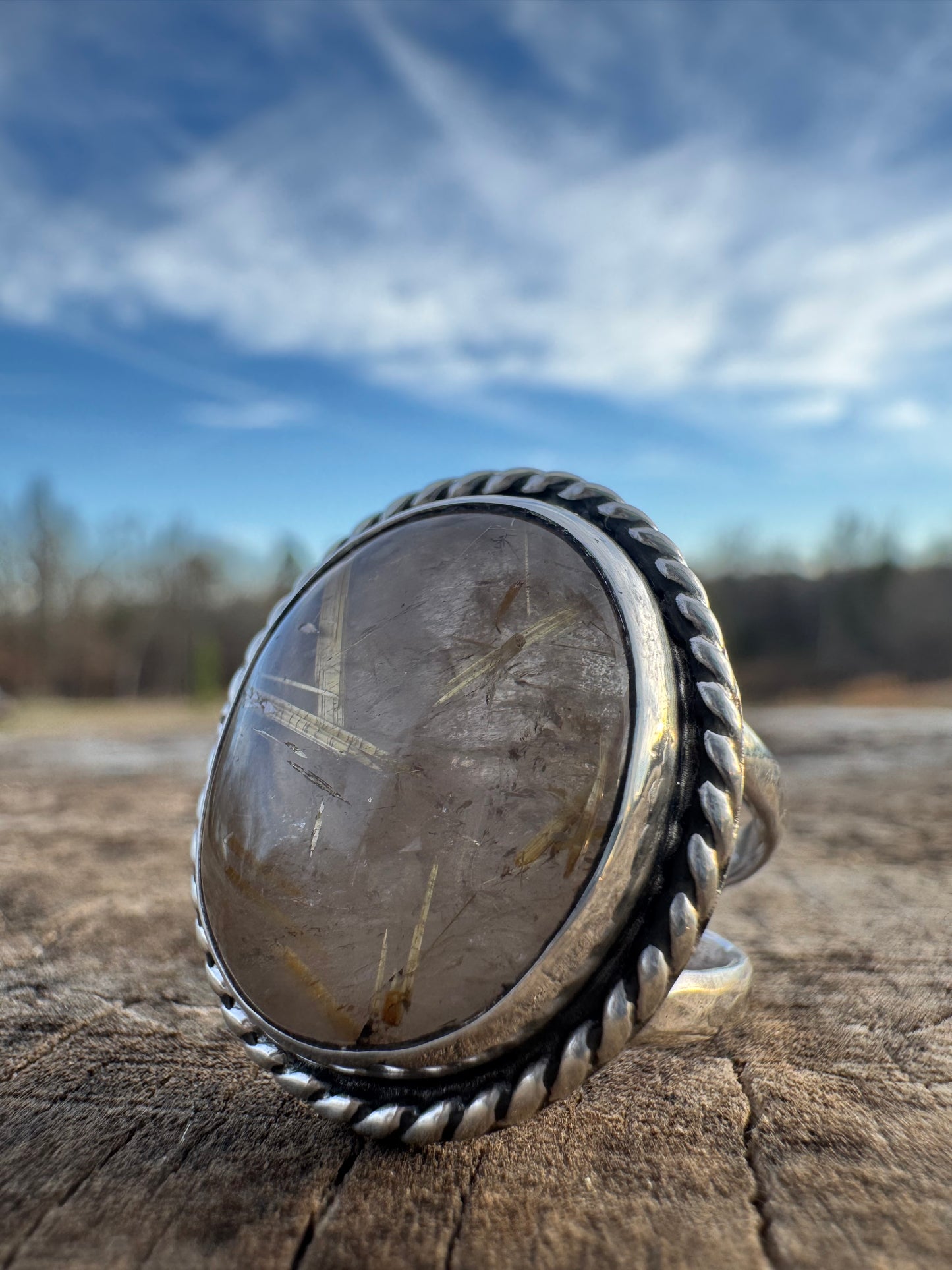 Rutilated Quartz Ring size 9