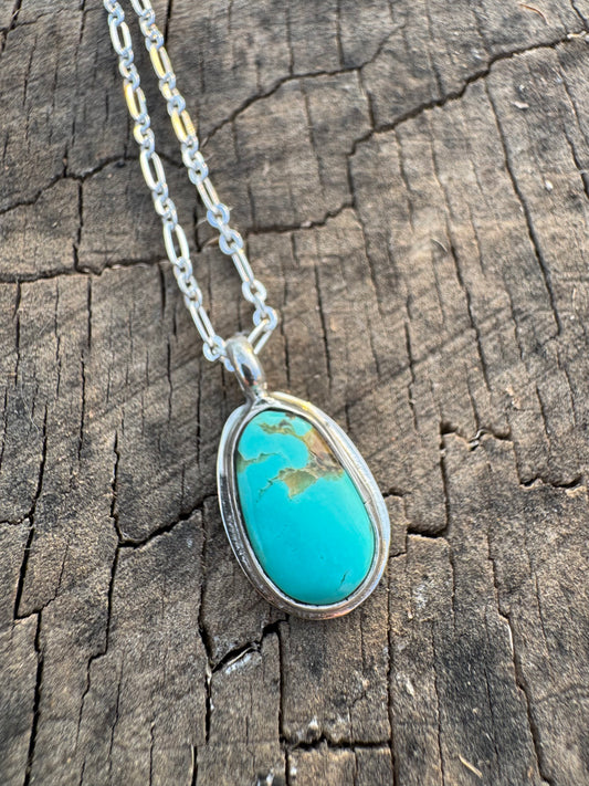 Small Tyrone Turquoise Pendant