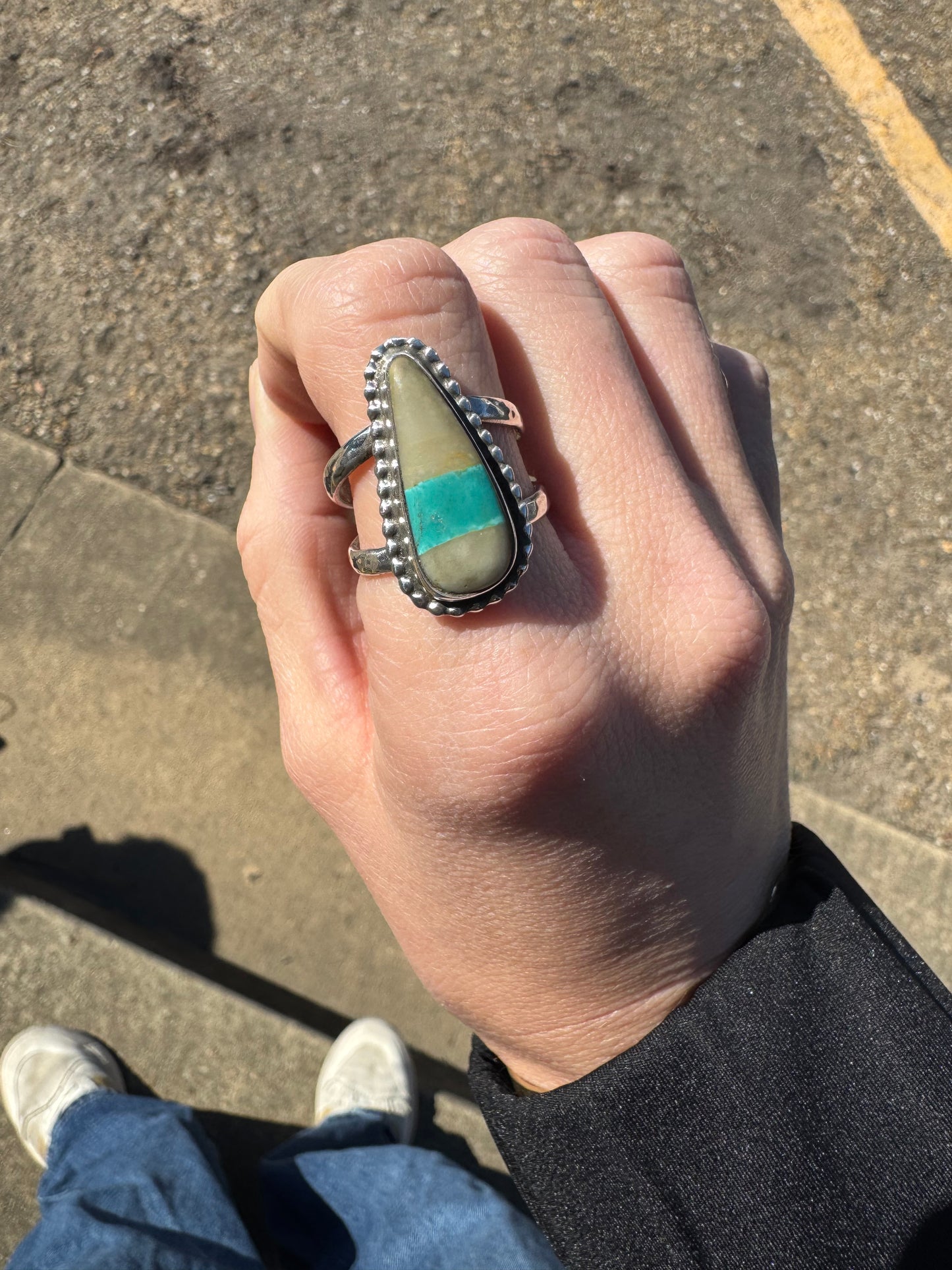 Ribbon Turquoise ring size 9