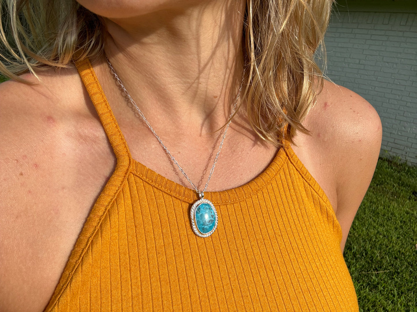 Morenci turquoise pendant