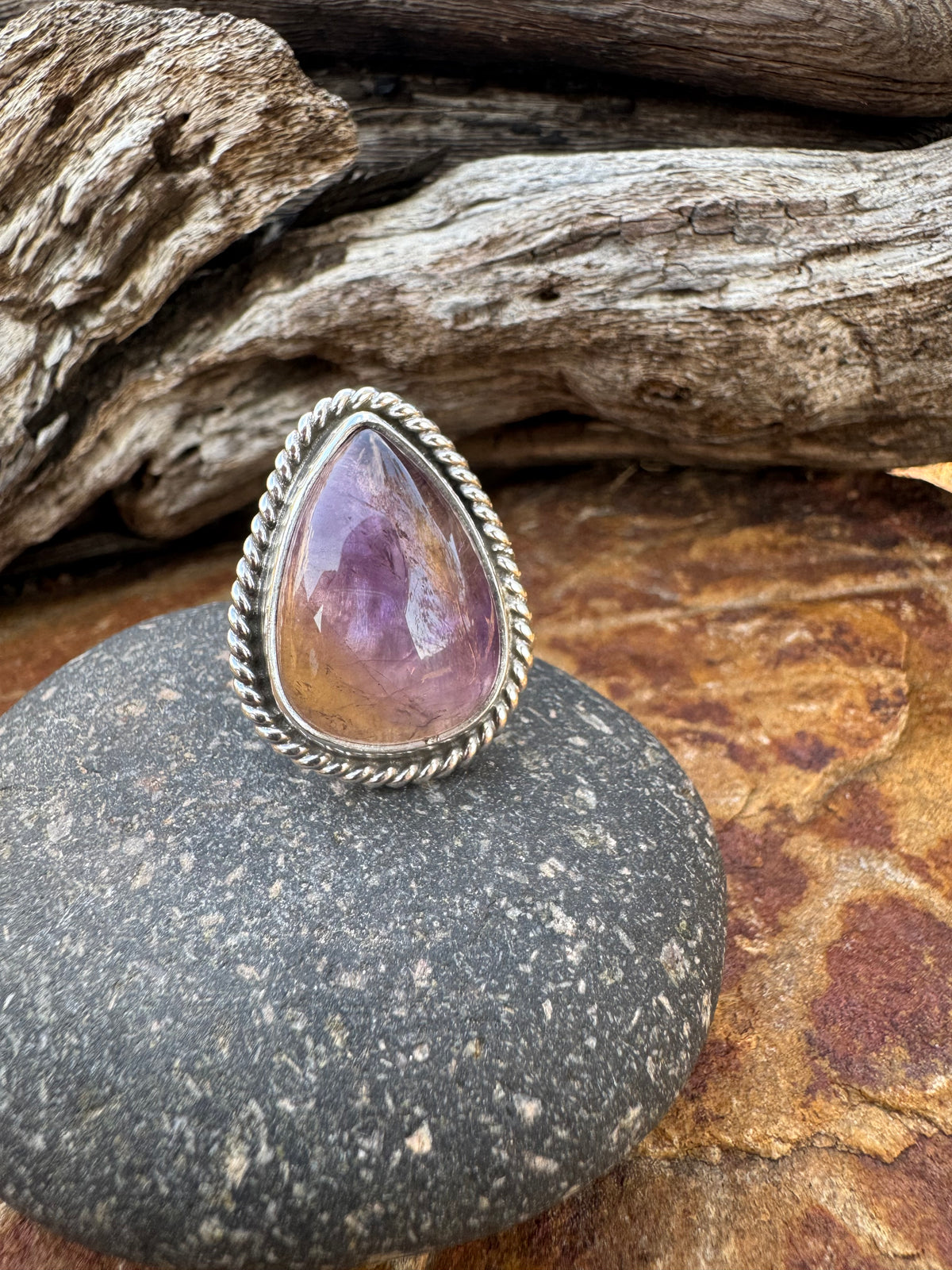 Ametrine Teardrop Ring size 9.5