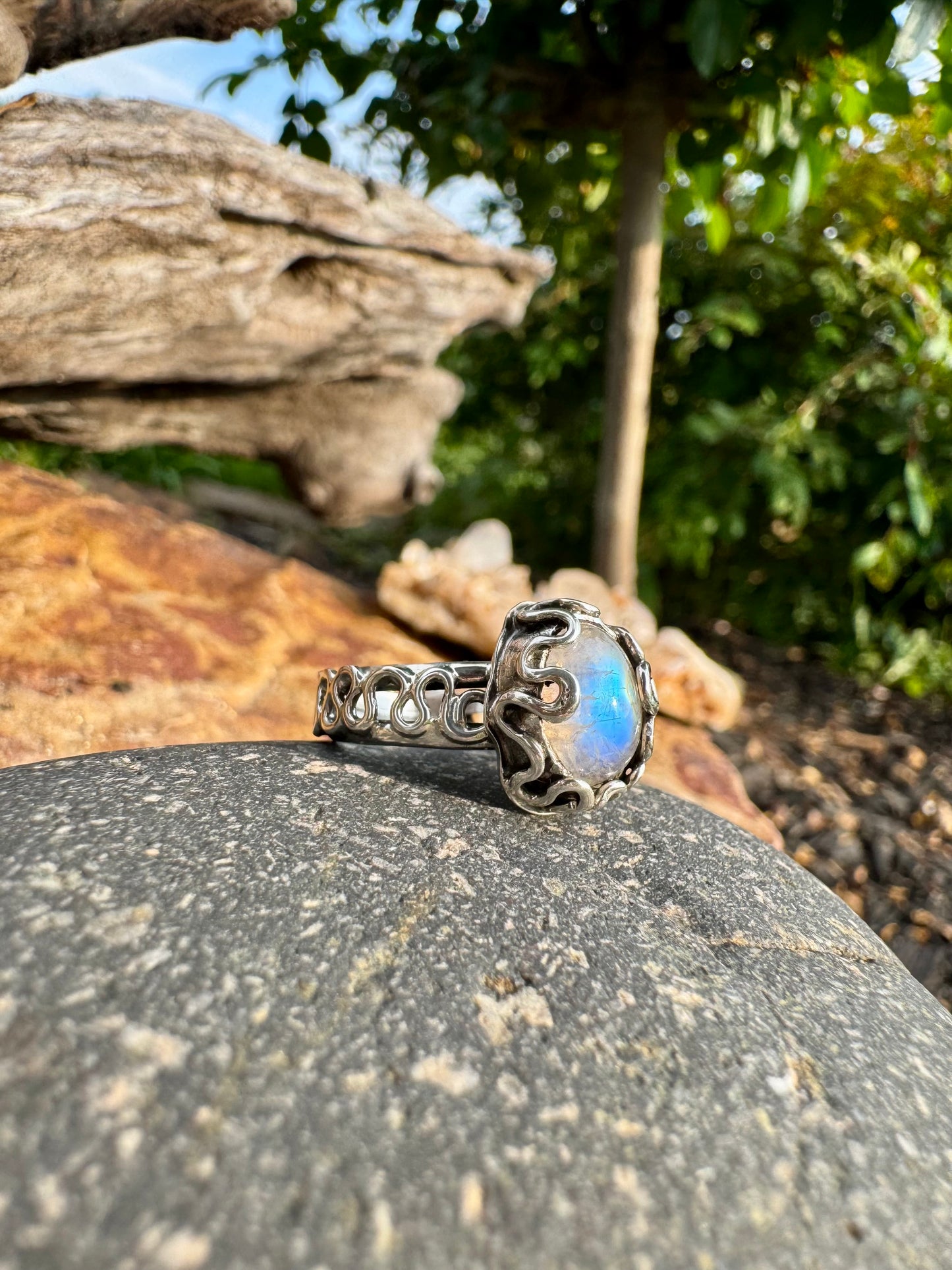 Moonlit Heirloom Moonstone Ring size 6