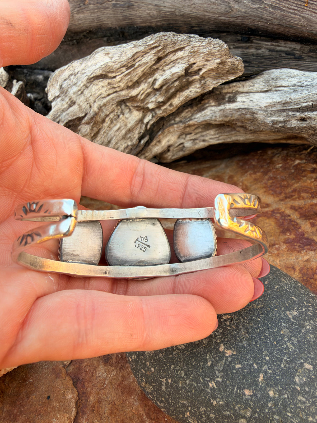 Sonoran Gold Turquoise Triple-Stone Cuff
