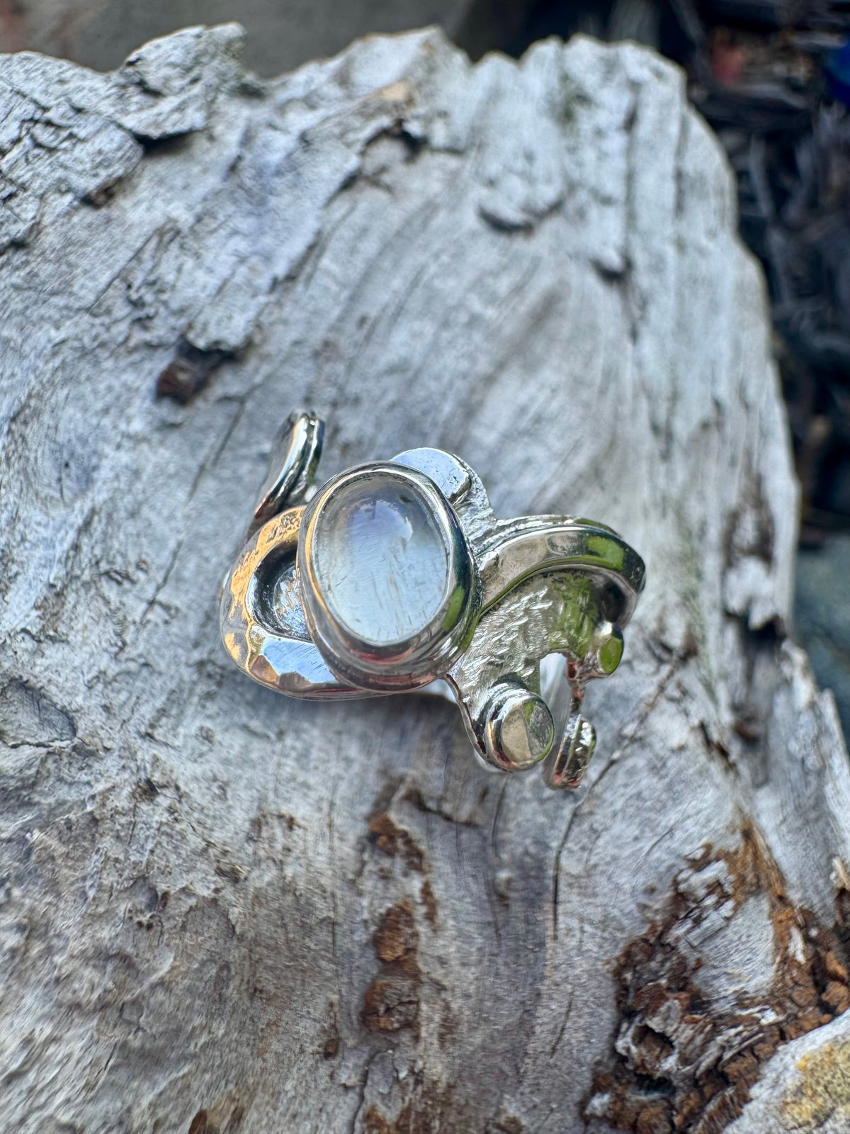 Moonstone Woodland Ring