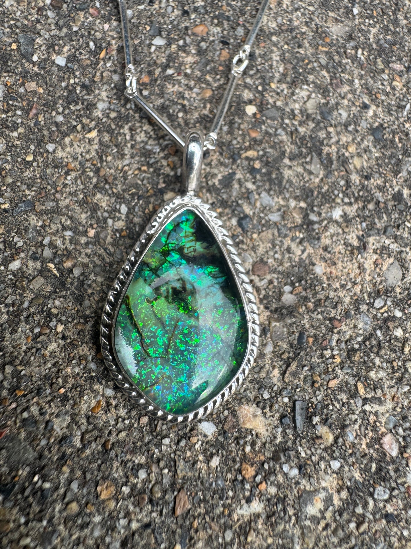 Monarch opal Pendant