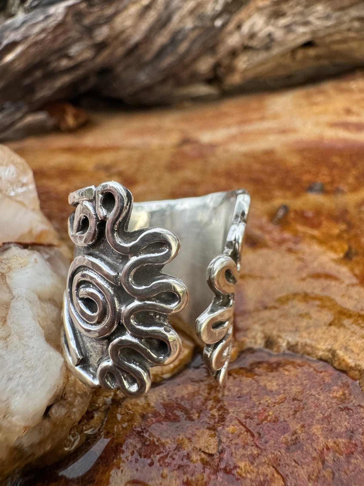 Twisted Bloom Ring Cuff