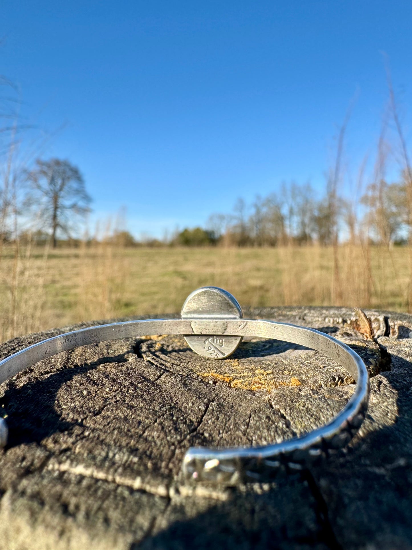 Hand-stamped Turquoise Cuff