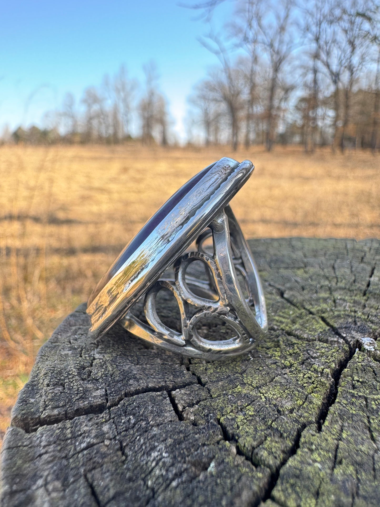 Labradorite Statement ring size 8.5