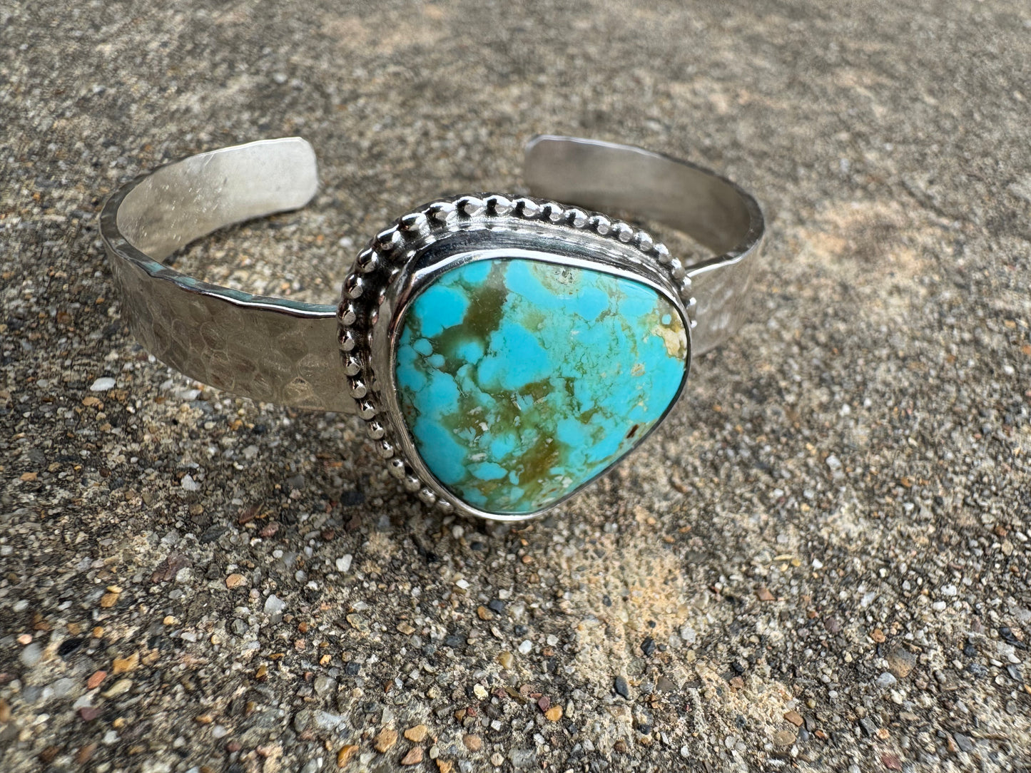 Turquoise Hammered cuff