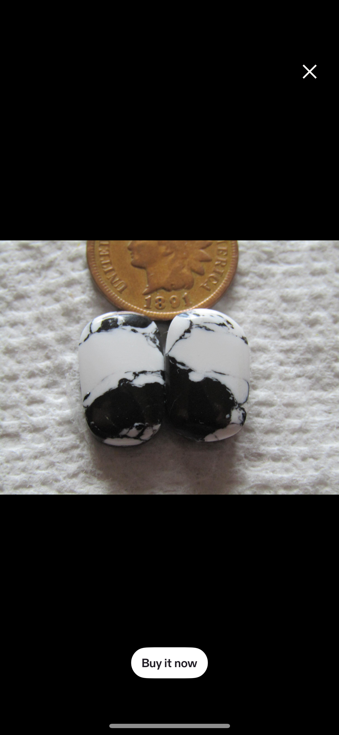 Custom order three stone necklace half down