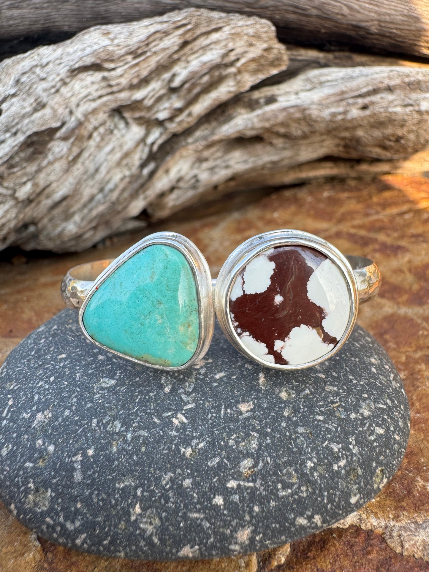 Turquoise and Wild Horse Cuff Bracelet