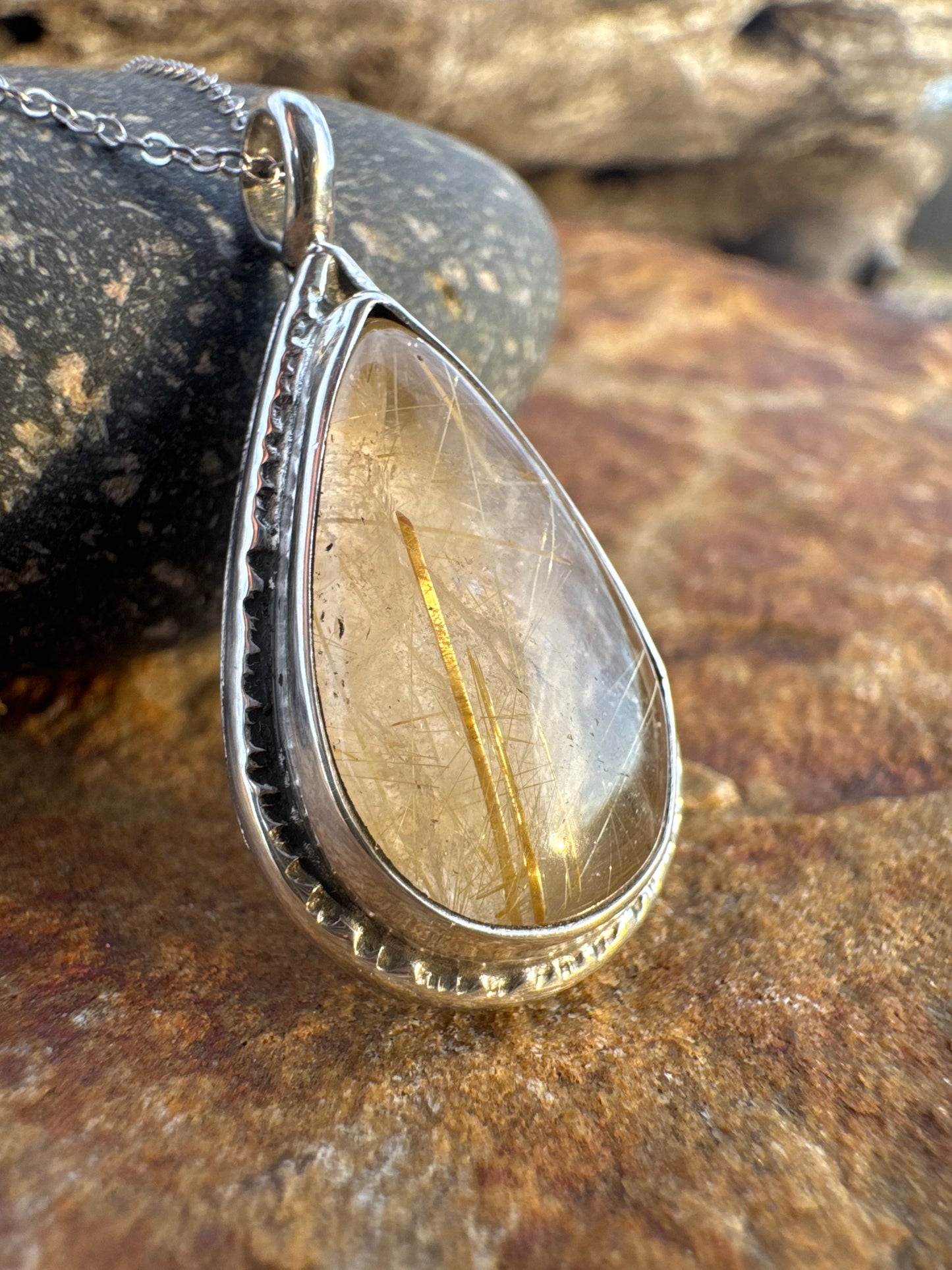 Rutilated quartz Necklace