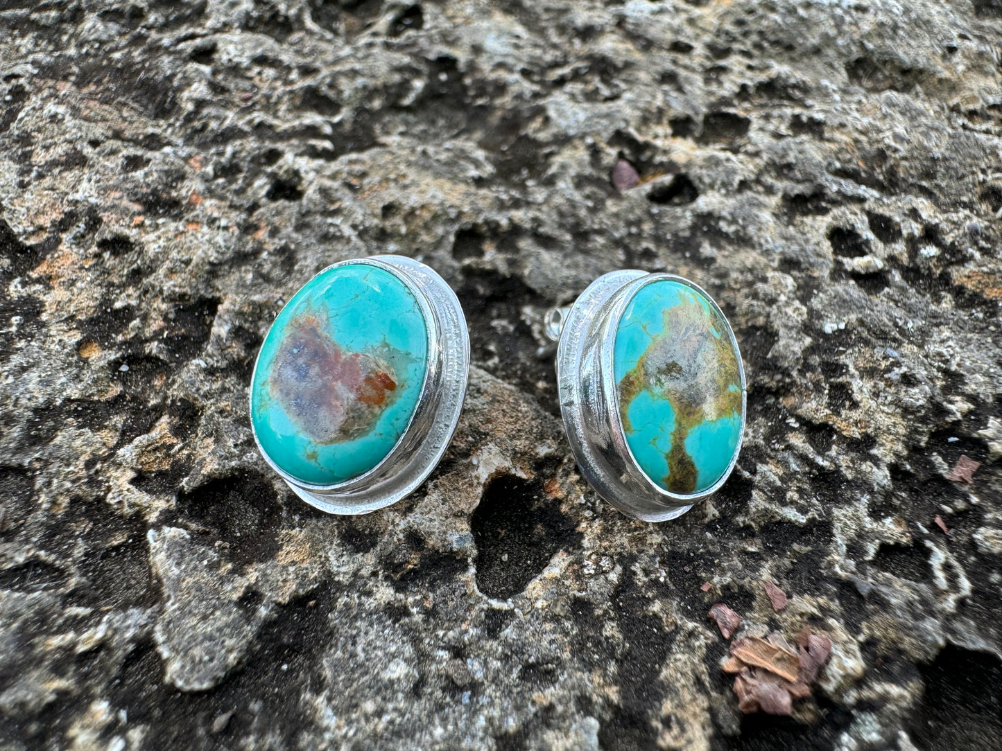 Tyrone turquoise post earrings