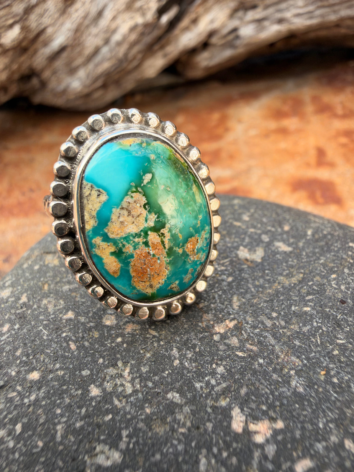Oval Sonoran Gold turquoise Ring size 8