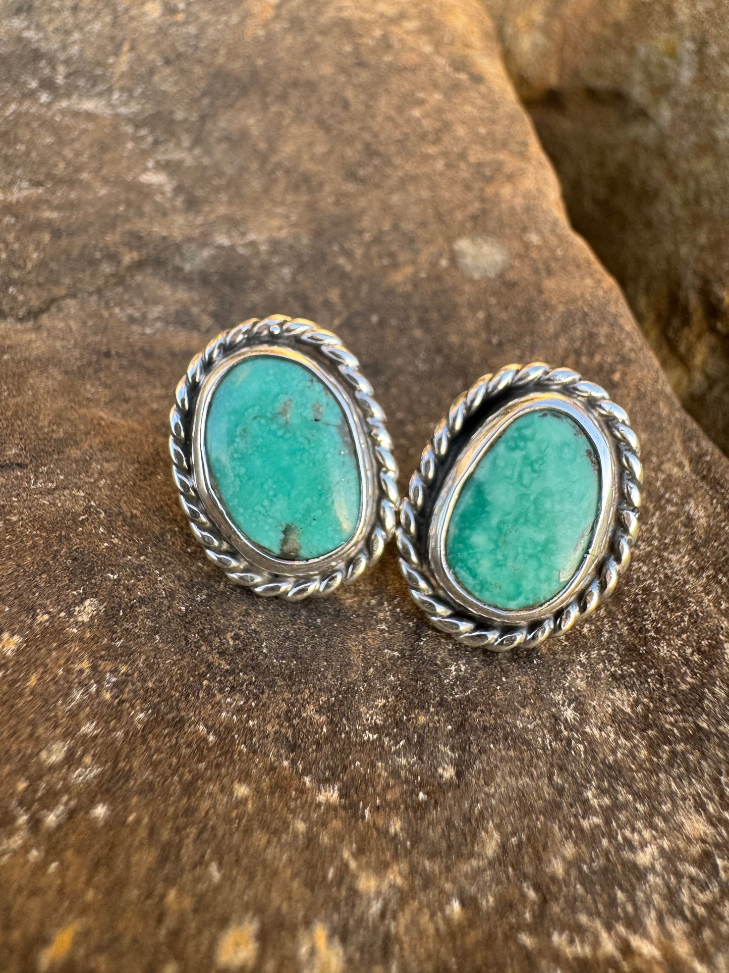 Tyrone turquoise post earrings