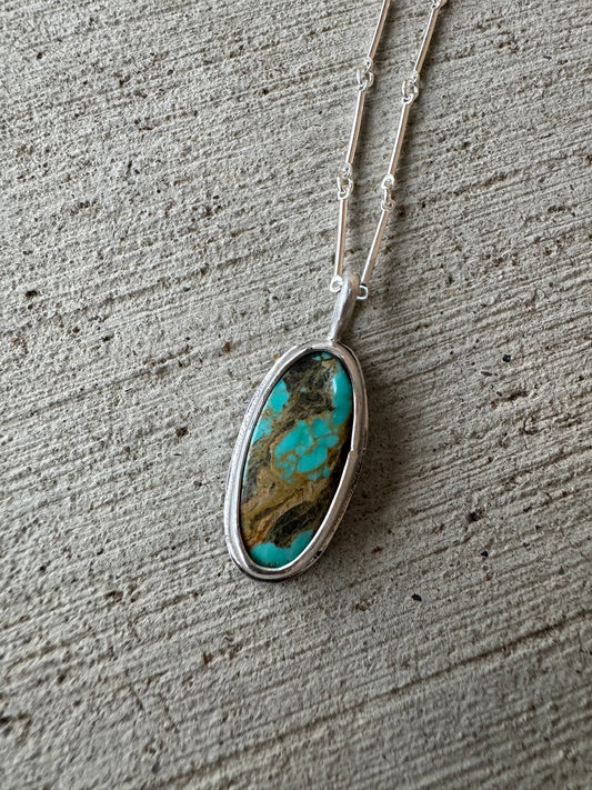 Dainty Tyrone Turquoise Pendant