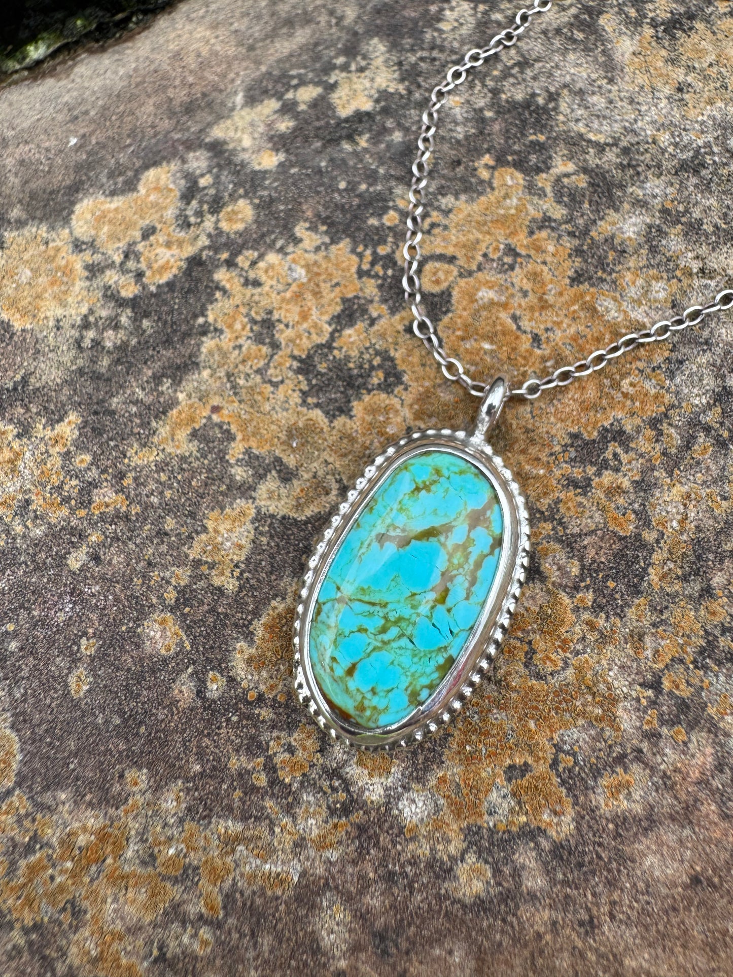 Oval Tyrone turquoise Pendant